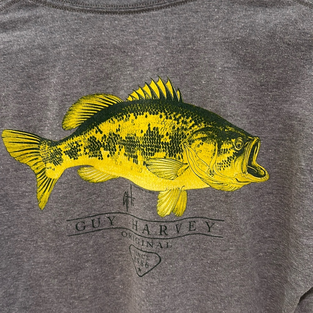 Guy Harvey Originals Sea Foam Graphic Crewneck Pocket Tee Short Sleeve T-Shirt M